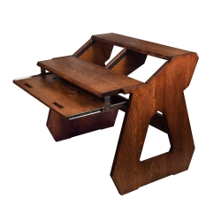 Biurko dębowe 19" rack do studia 10U 2x5U